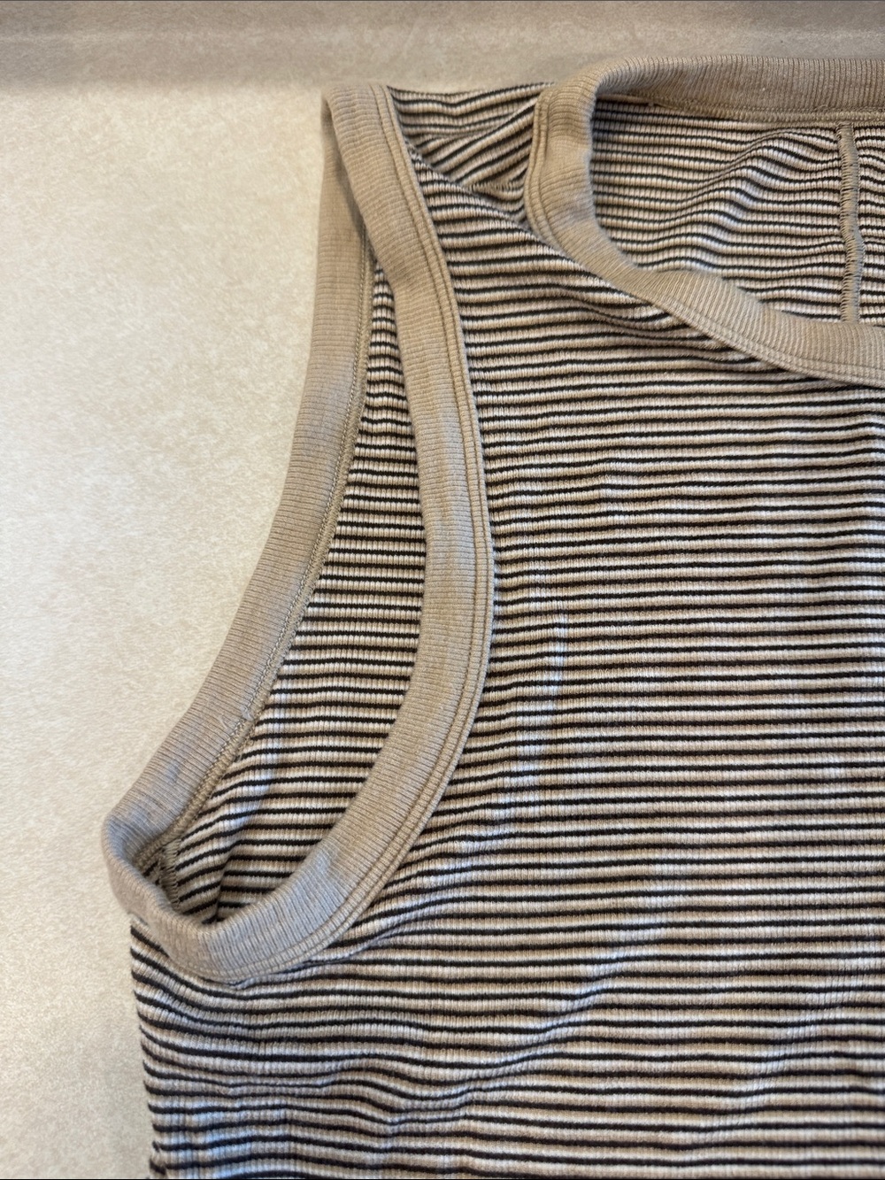 lululemon athletica Striped Tank Top in Beige and Black - Picture 3 of 10